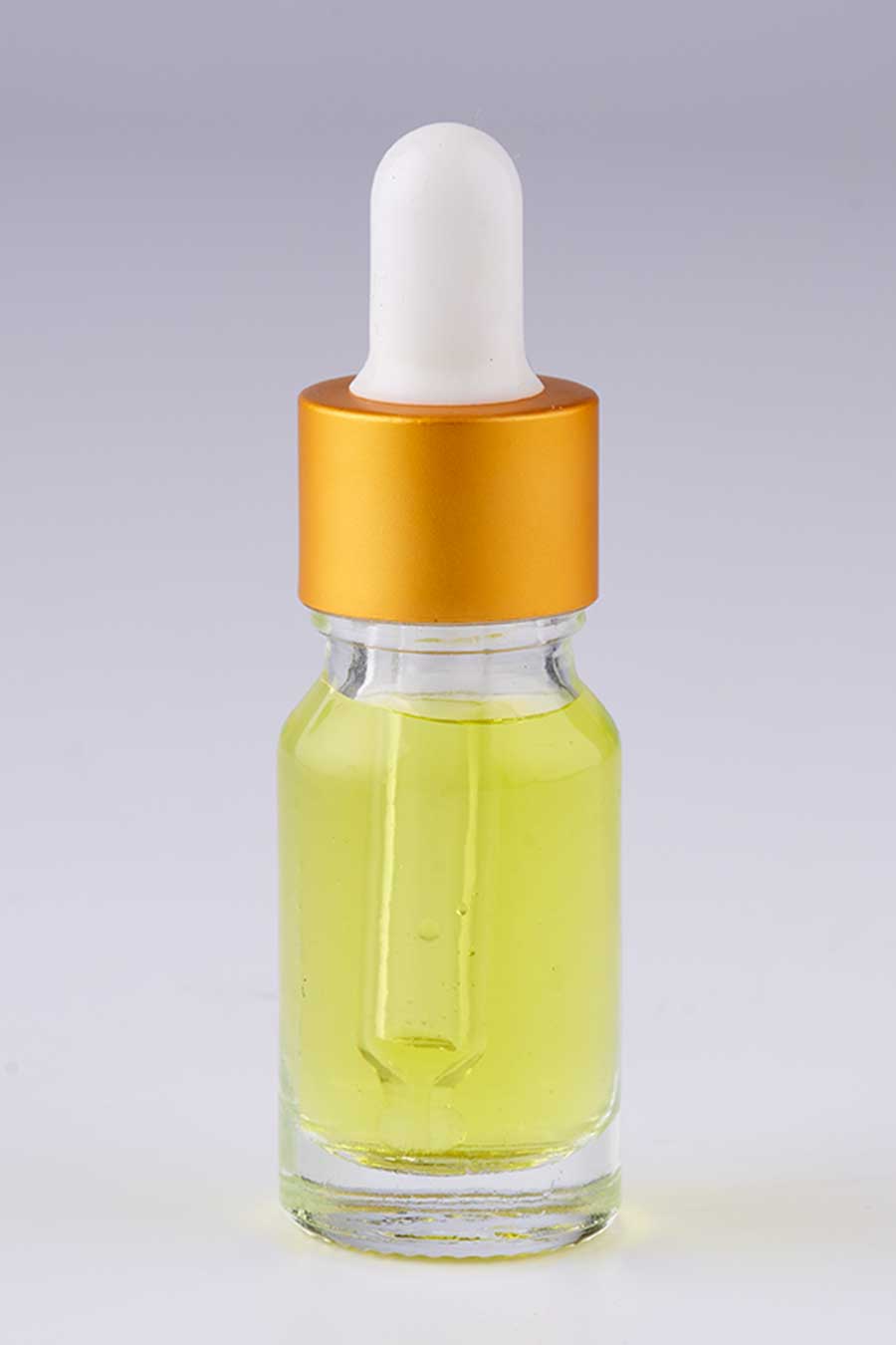 10 ml transparent glass bottle with 18mm dropper