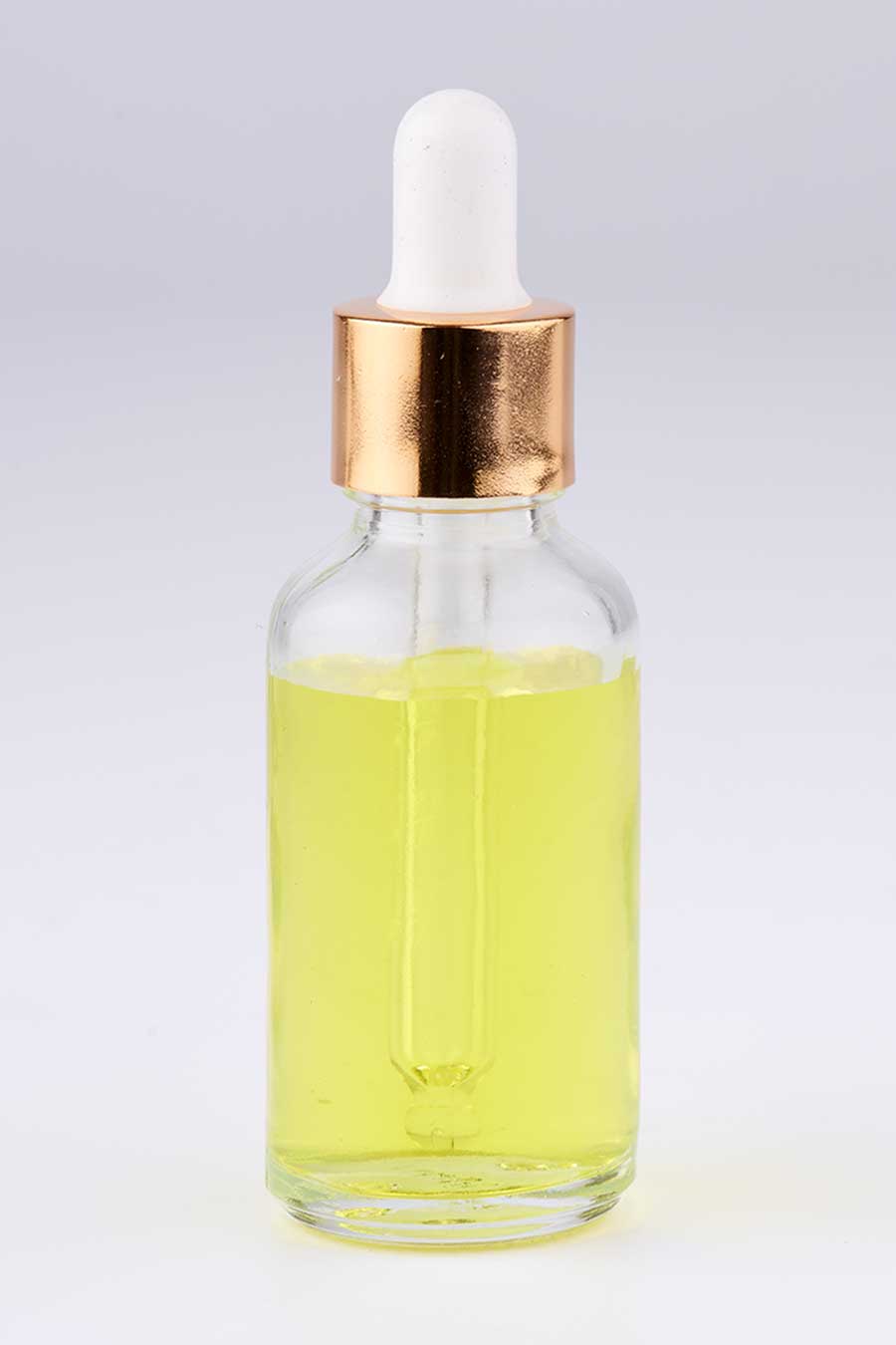 30 ml transparent glass bottle with 18mm dropper